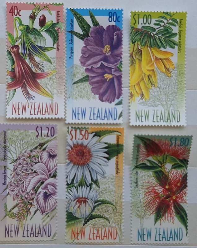 New Zealand 1999 Native Tree Flowers Set of 6 Mint stamps