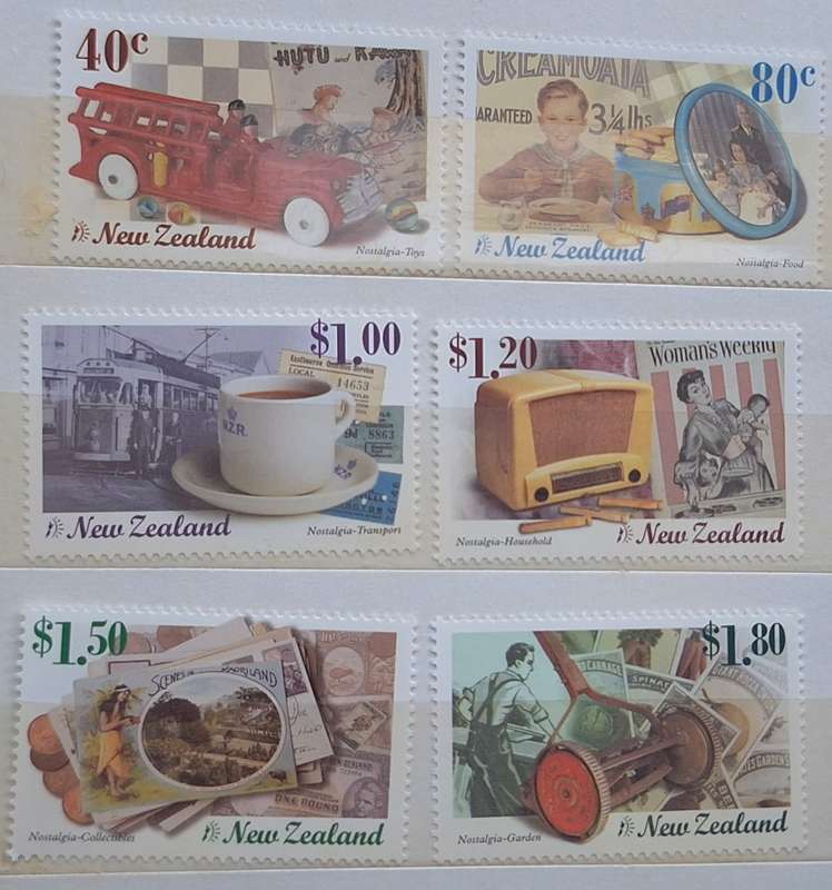 New Zealand 1999 Nostalgia Set of 6 Mint stamps