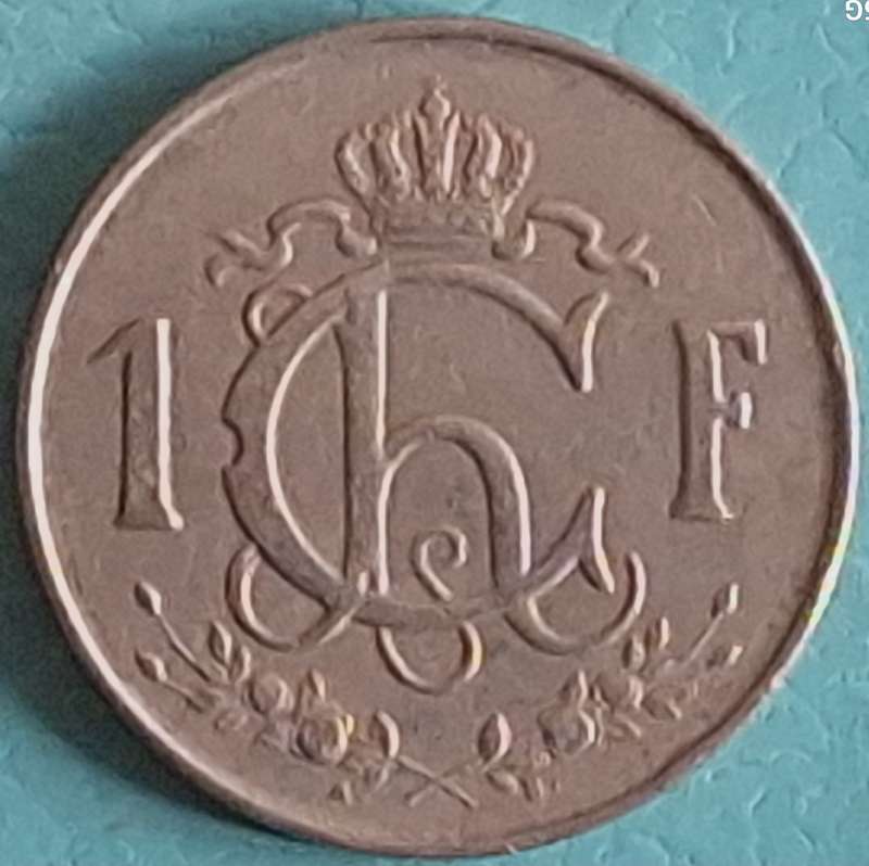 Luxembourg Letzeburg 1953 1 Franc Copper-nickel