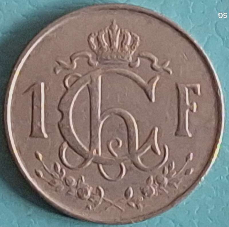 Luxembourg Letzeburg 1953 1 Franc Copper-nickel