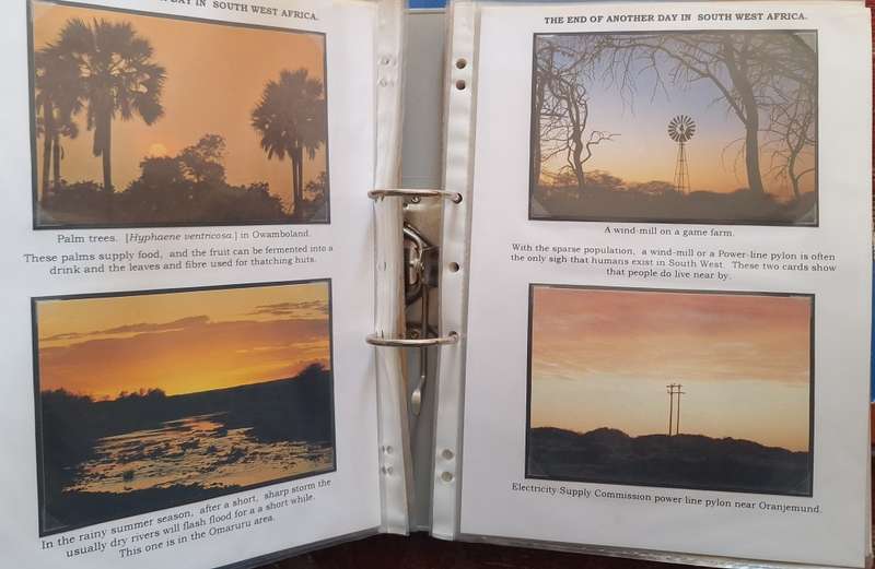Lever Arch Folder with 111 Post cards of South West Africa
