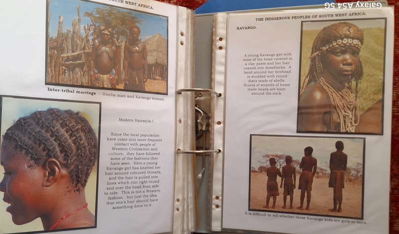 Lever Arch Folder with 111 Post cards of South West Africa
