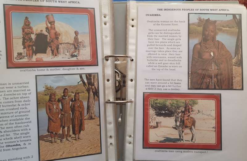 Lever Arch Folder with 111 Post cards of South West Africa