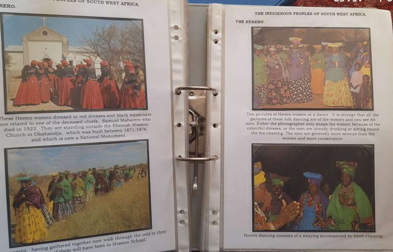 Lever Arch Folder with 111 Post cards of South West Africa