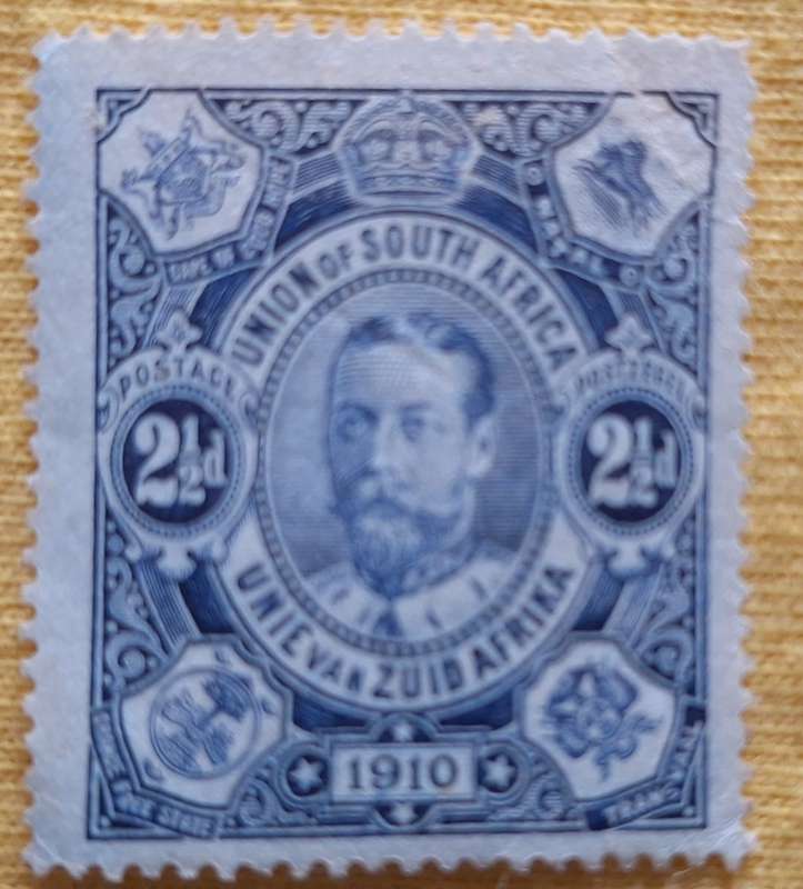 Union of South Africa 1910 2 1/2d Blue Opening of Parliament 1 Unused Hinged stamp