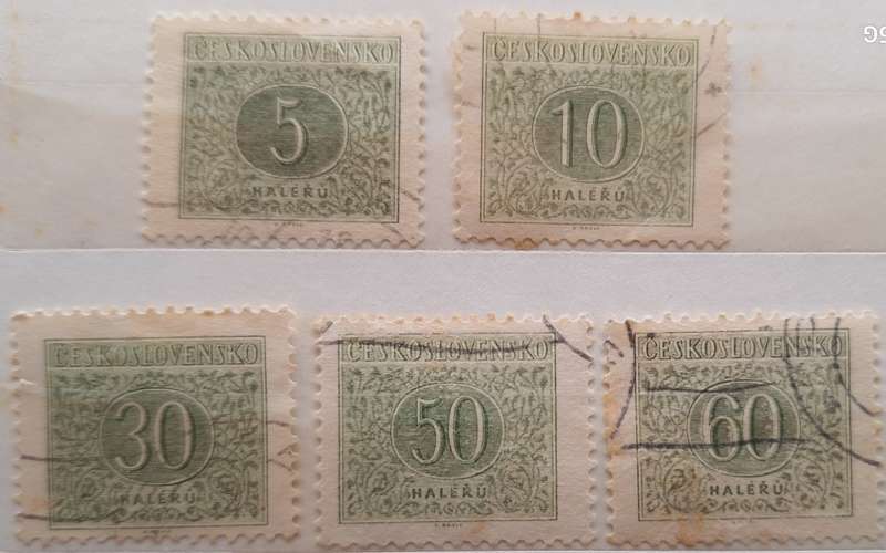 Czechoslovakia 1954 Postage Due Numerals 5 Used Hinged stamps