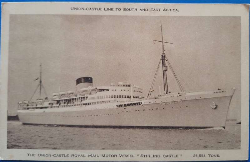 Union-Castle Royal Mail Motor Vessel Stirling Castle Unused Post Card