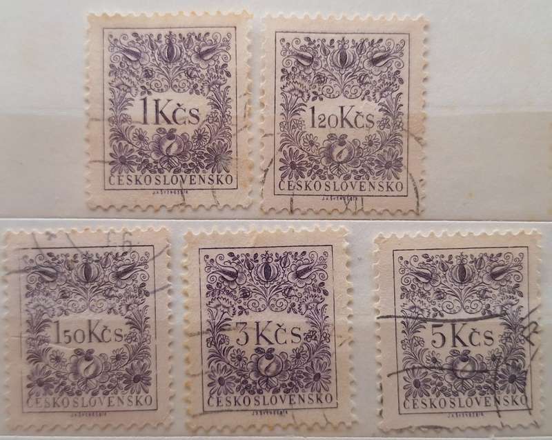 Czechoslovakia 1954 Postage Due 5 Used Hinged stamps
