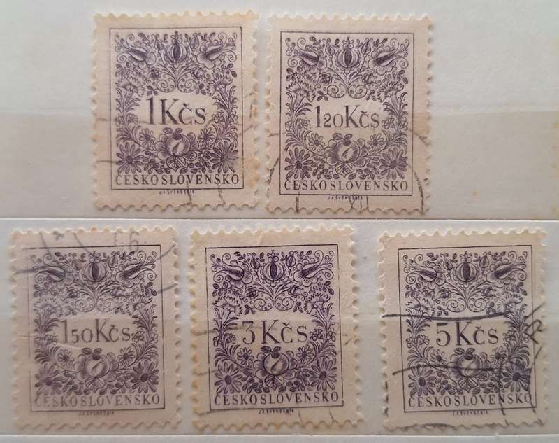 Czechoslovakia 1954 Postage Due 5 Used Hinged stamps