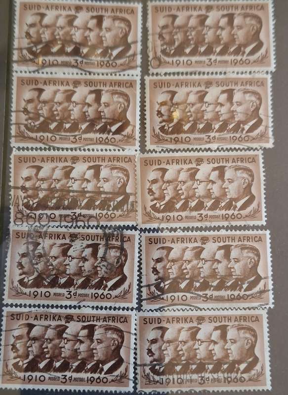 South Africa 1960 Union Day Prime Ministers 10 Used stamps