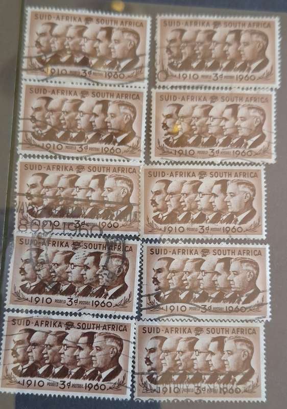 South Africa 1960 Union Day Prime Ministers 10 Used stamps