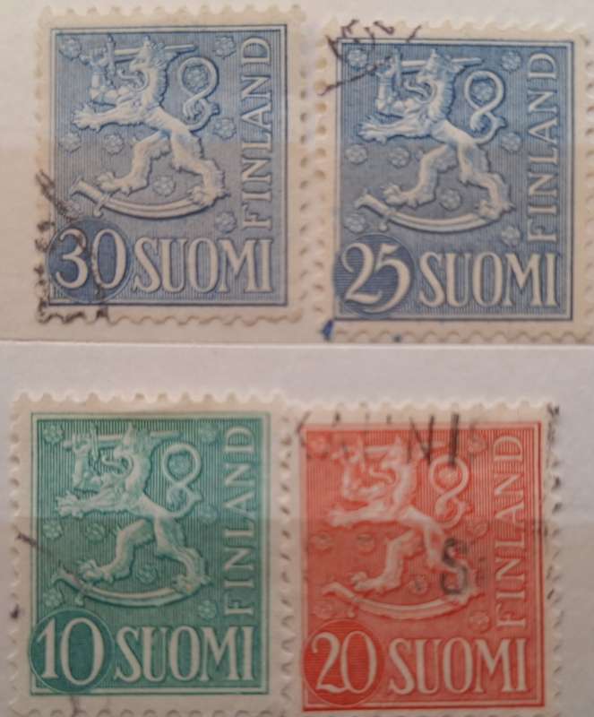 Finland 1967 Heraldic Lion 4 Used Hinged stamps
