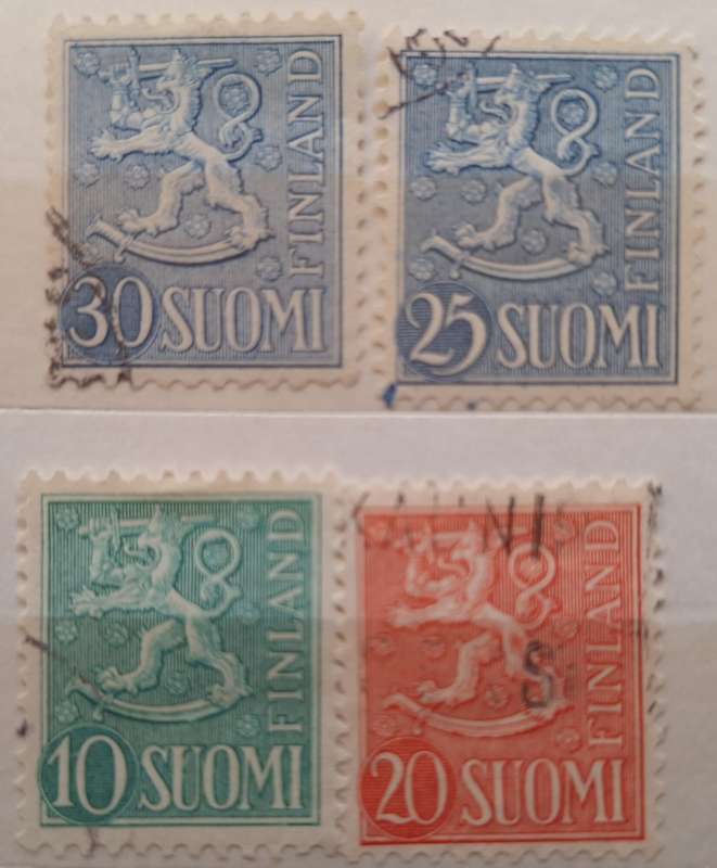 Finland 1967 Heraldic Lion 4 Used Hinged stamps