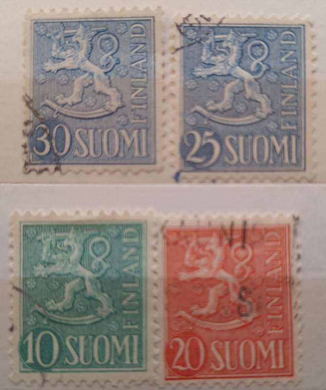 Finland 1967 Heraldic Lion 4 Used Hinged stamps