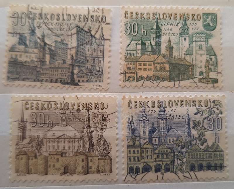 Czechoslovakia 1965 Anniversaries of Czech Cities 4 Used Hinged stamps