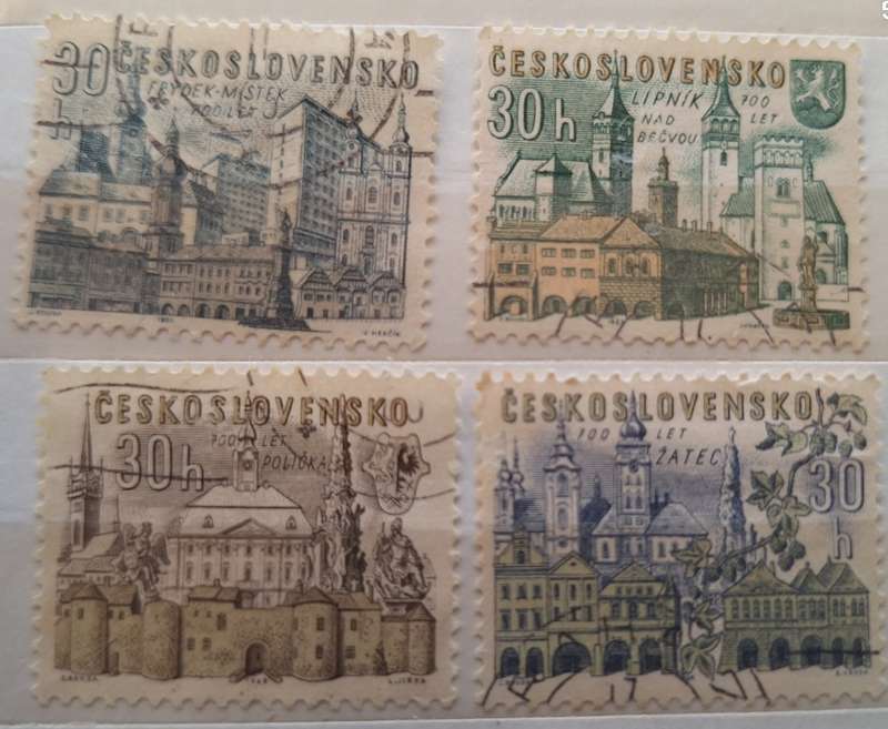 Czechoslovakia 1965 Anniversaries of Czech Cities 4 Used Hinged stamps