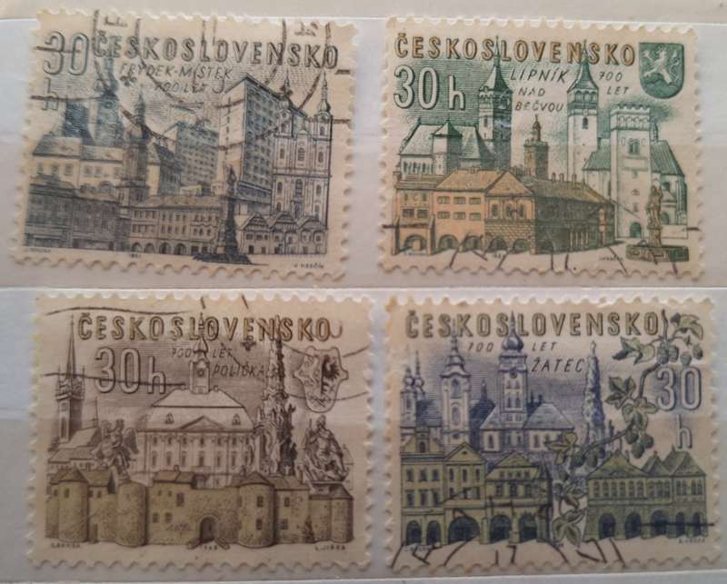 Czechoslovakia 1965 Anniversaries of Czech Cities 4 Used Hinged stamps
