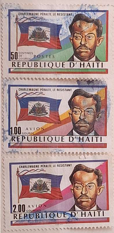 Haiti 1988 Charlemagne Peralte Resistance Leader 3 Used Hinged stamps