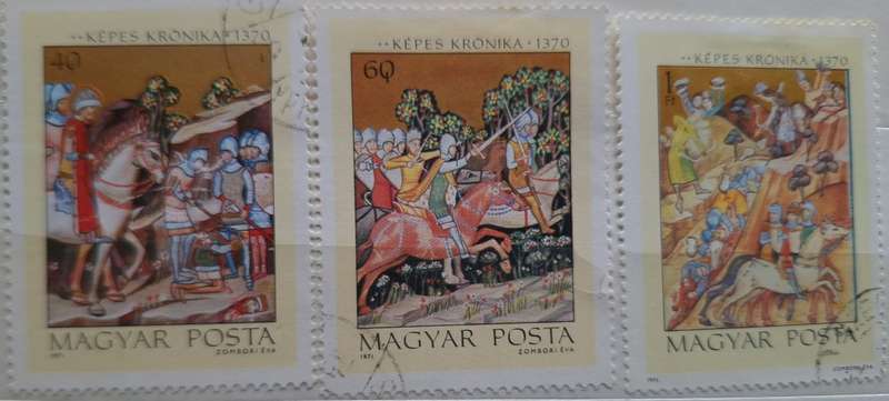 Hungary 1971 Miniatures 3 Cancelled Hinged stamps