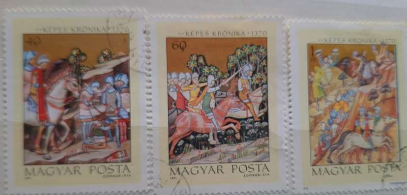 Hungary 1971 Miniatures 3 Cancelled Hinged stamps