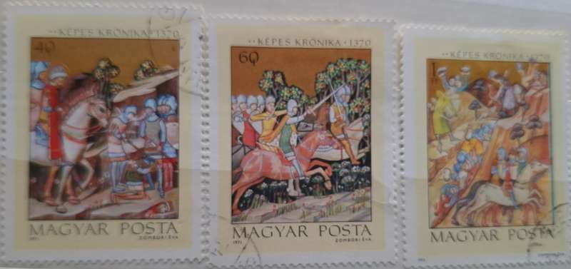 Hungary 1971 Miniatures 3 Cancelled Hinged stamps