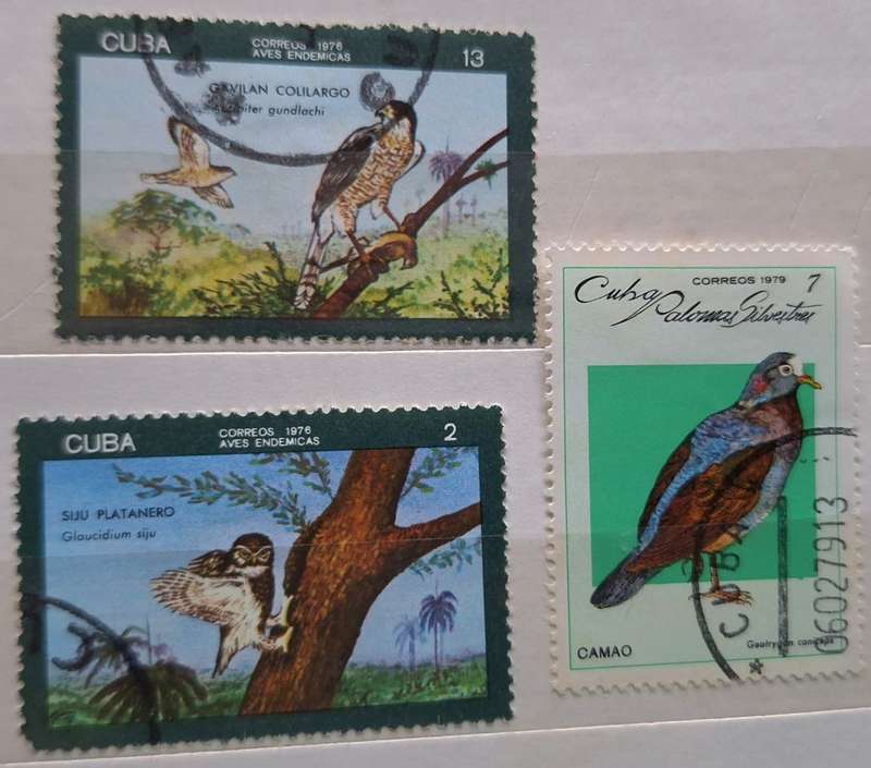 Cuba Theme: Birds 3 Used Hinged stamps