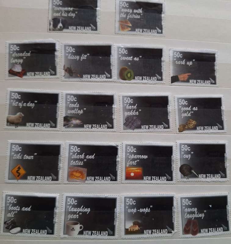 New Zealand 2007 Classic Kiwi 18 Used stamps from the 20 stamp sheet