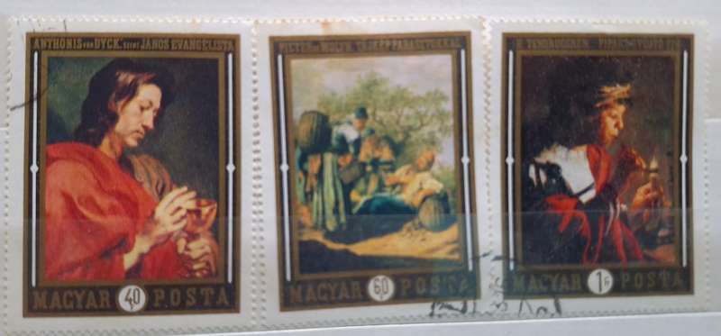 Hungary 1969 Dutch Art 3 Cancelled Hinged stamps