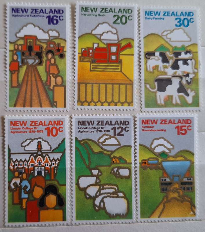New Zealand 1978 Agriculture Set of 6 Mint stamps