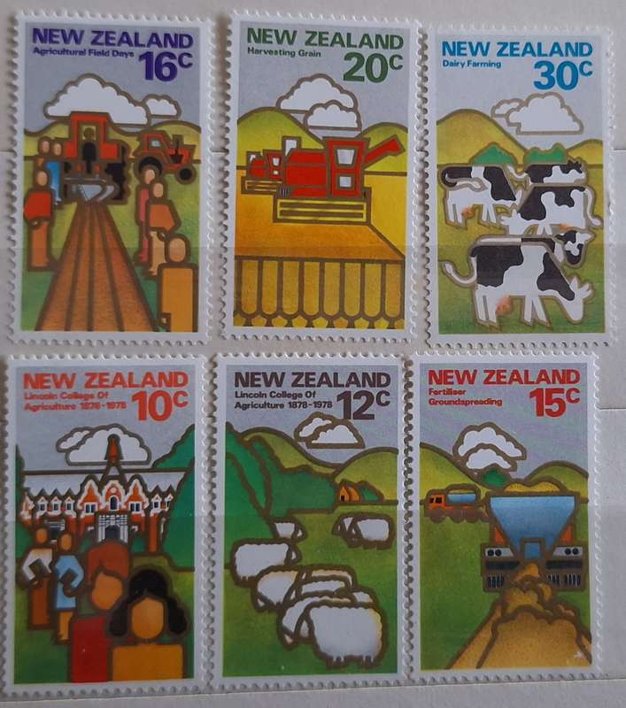 New Zealand 1978 Agriculture Set of 6 Mint stamps