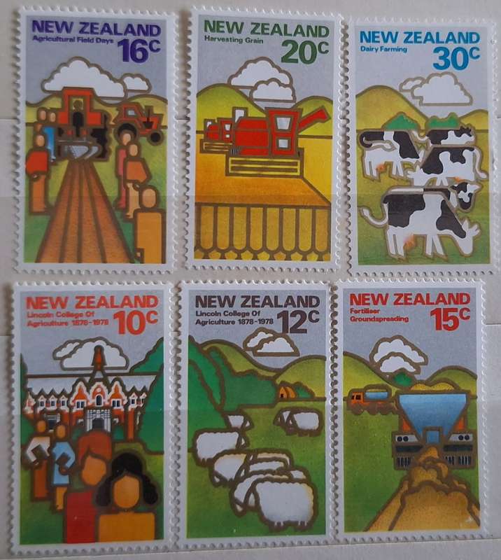 New Zealand 1978 Agriculture Set of 6 Mint stamps