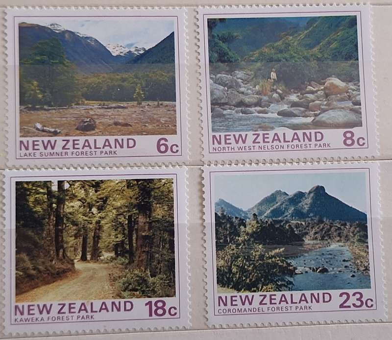 New Zealand 1975 Forest Parks Set of 4 Mint stamps