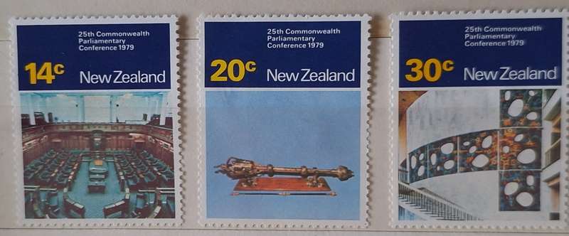 New Zealand 1979 Parliamentary Conference Set of 3 Unused stamps on paper