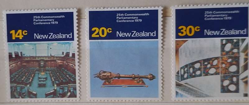 New Zealand 1979 Parliamentary Conference Set of 3 Unused stamps on paper
