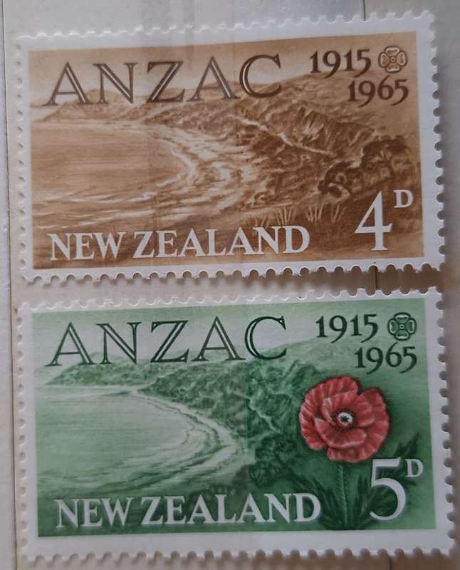 New Zealand 1965 Anzac Set of 2 Mint stamps
