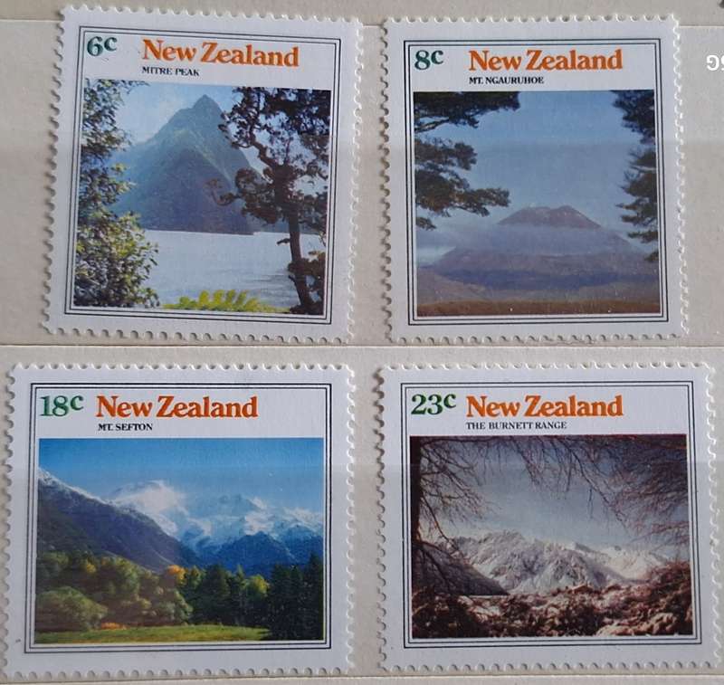 New Zealand 1973 Mountain Scenes Set of 4 Mint stamps