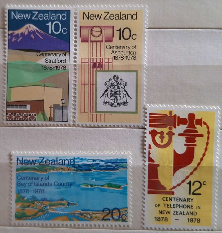 New Zealand 1978 Anniversaries Set of 4 Unused Hinged stamps