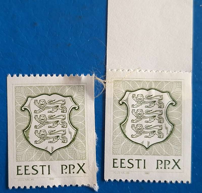 Estonia 1992 Coat of Arms 2 Unused Coil stamps