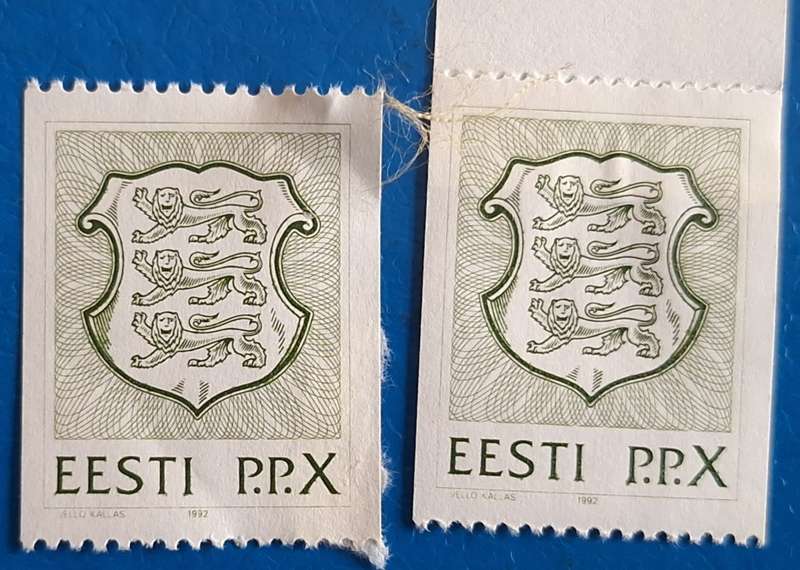 Estonia 1992 Coat of Arms 2 Unused Coil stamps