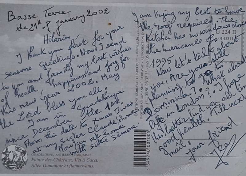 Guadeloupe French Antilles  Post Card 2002
