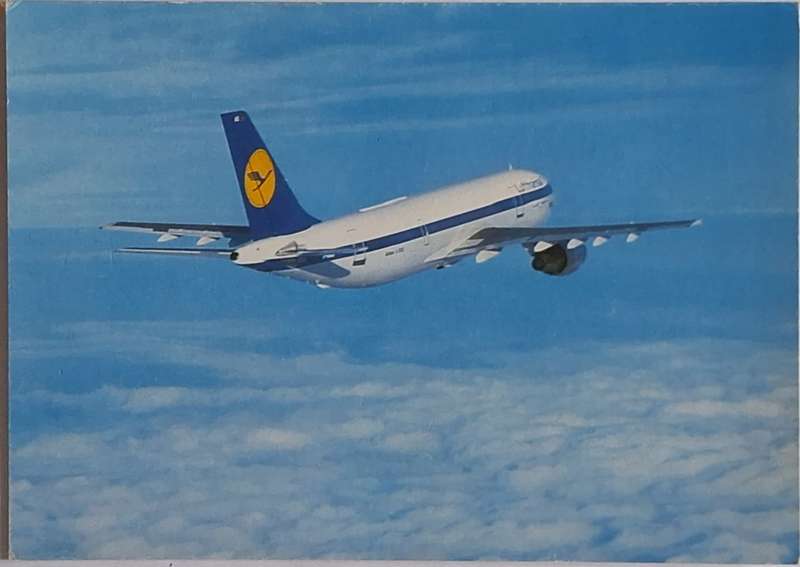 Post Card Lufthansa A 300 Airbus Printed in Germany