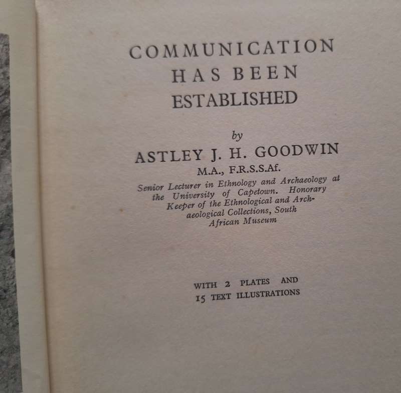 Communication has been Established by Astley J H Goodwin Hardcover 1937