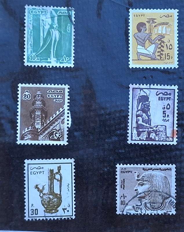 Egypt Mixed Lot of 17 Used Hinged stamps