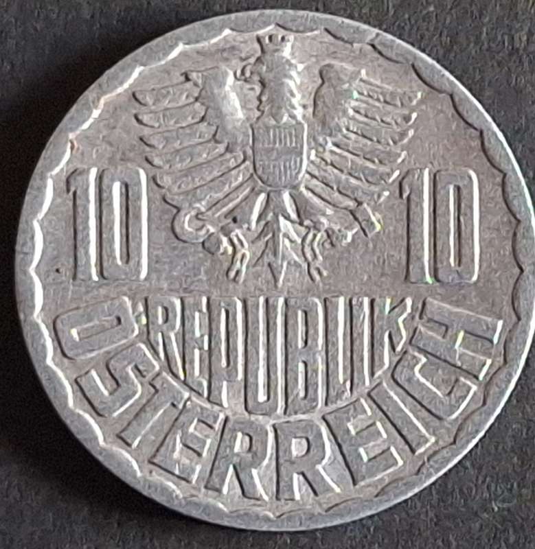 Austria 1957 10 Groschen Aluminium