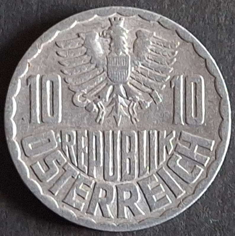 Austria 1957 10 Groschen Aluminium