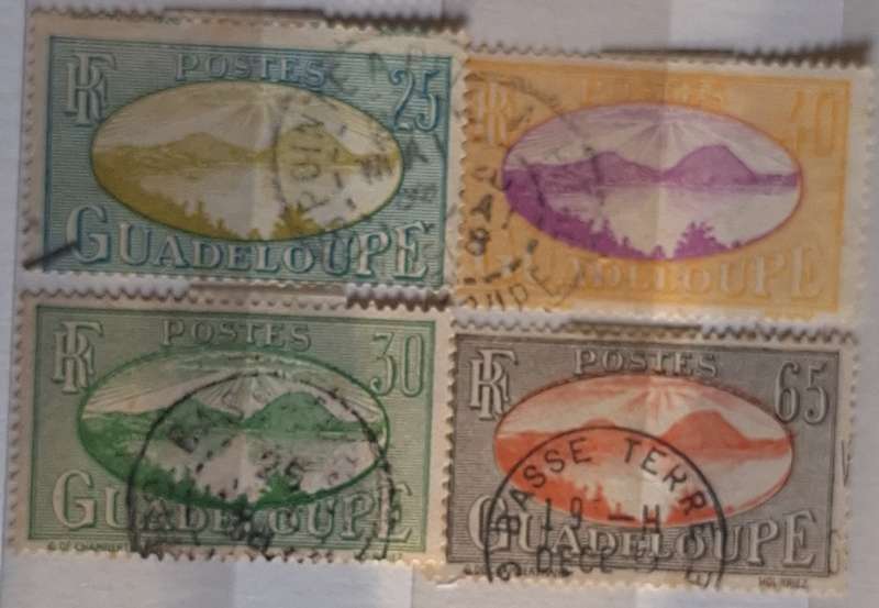 Guadeloupe 1939 Scenery Definitives 4 Used Hinged stamps