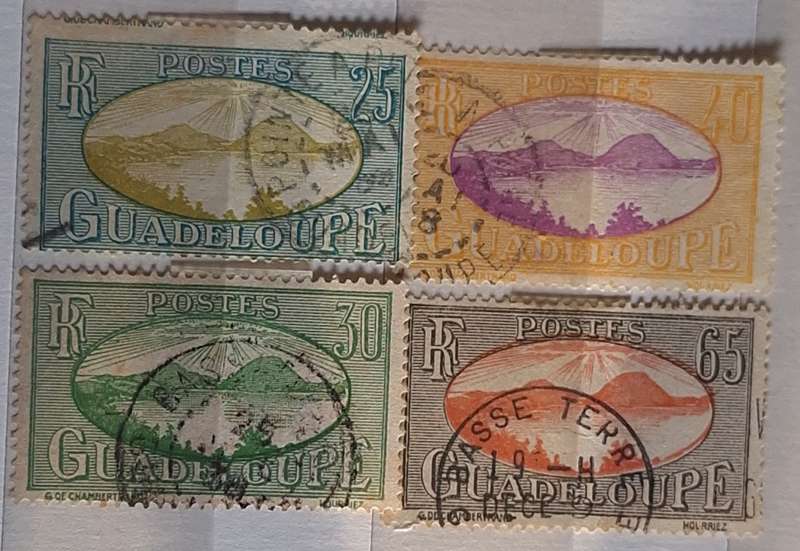 Guadeloupe 1939 Scenery Definitives 4 Used Hinged stamps