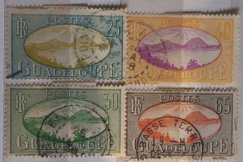 Guadeloupe 1939 Scenery Definitives 4 Used Hinged stamps