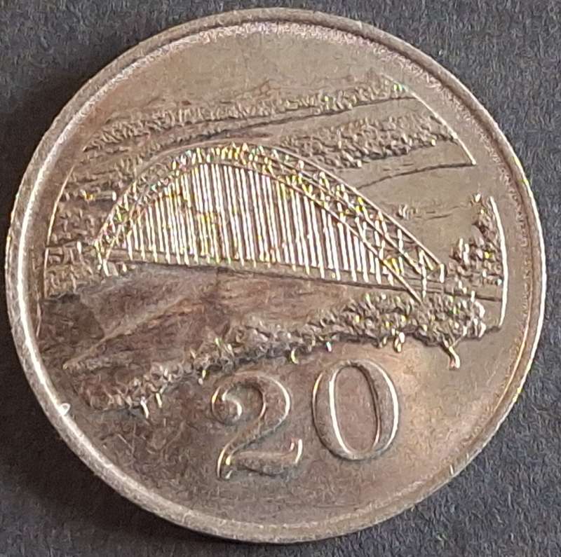 Zimbabwe 1997 20 cent Copper-nickel