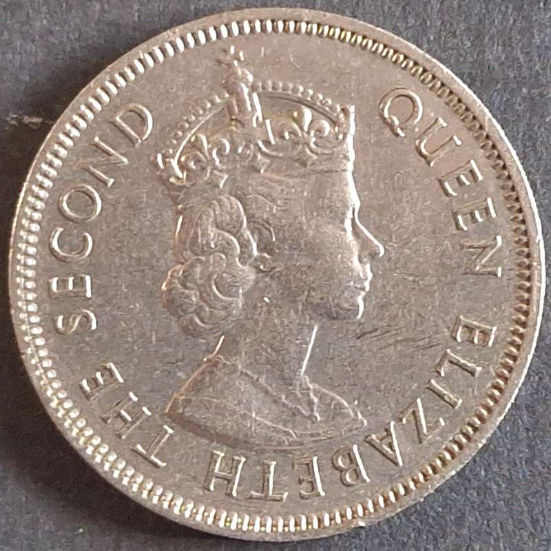 Mauritius 1975 Half Rupee Copper-nickel